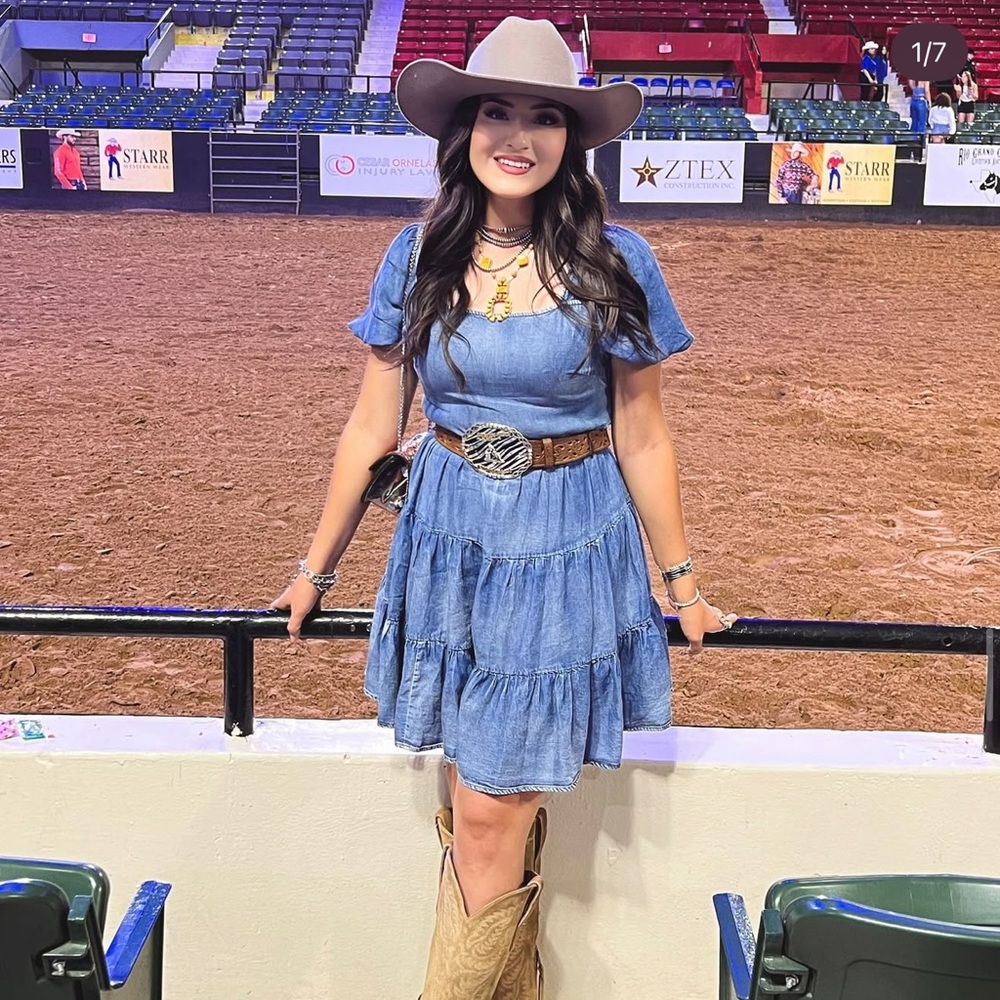 She + Sky Denim Mini Dress